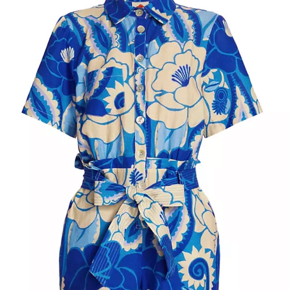 Floral Blue Jumpsuit